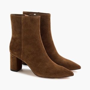 J. Crew Pointed-toe Sadie Boots in brown suede